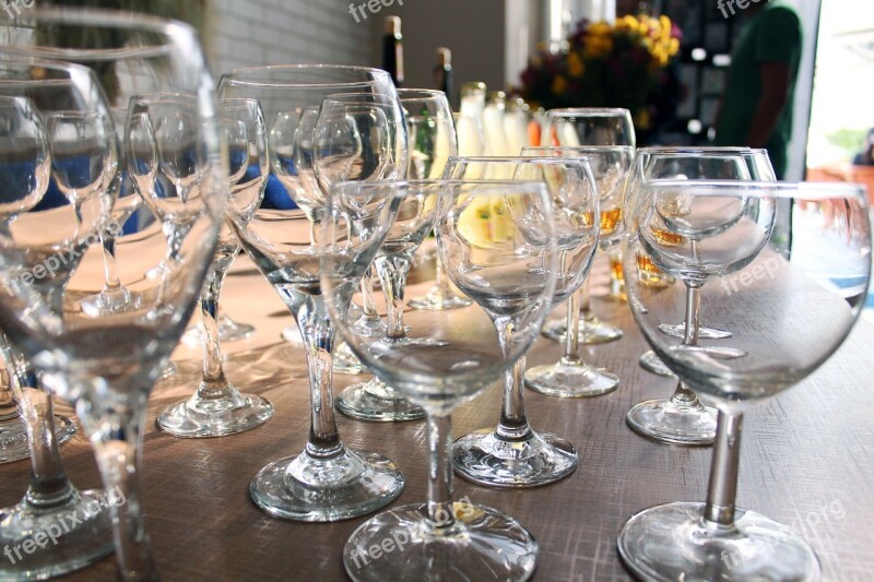 Wineglass Clear Buffet Drink With Love