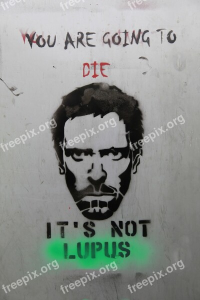 Dr House Street Art Hugh Laurie Hong Kong Free Photos