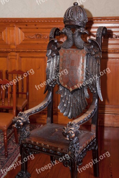 Throne Wood Carved Turned Rest