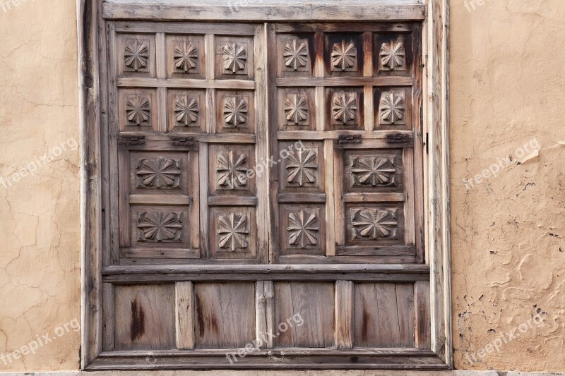 Window Substructure Wood Decorated Turned