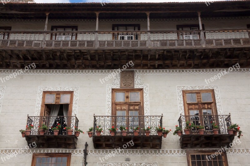 Town Home Elegant Simply Wooden Balconies Typical