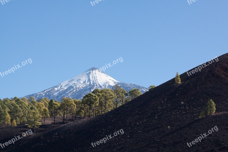 Teide Volcano Mountain Summit Pico Del Teide