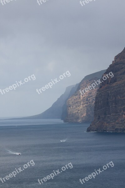 Cliffs Cliff Los Gigantes Tenerife Santiago Del Teide