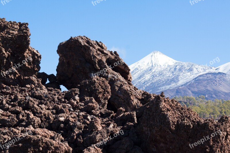 Teide Volcano Mountain Summit Pico Del Teide