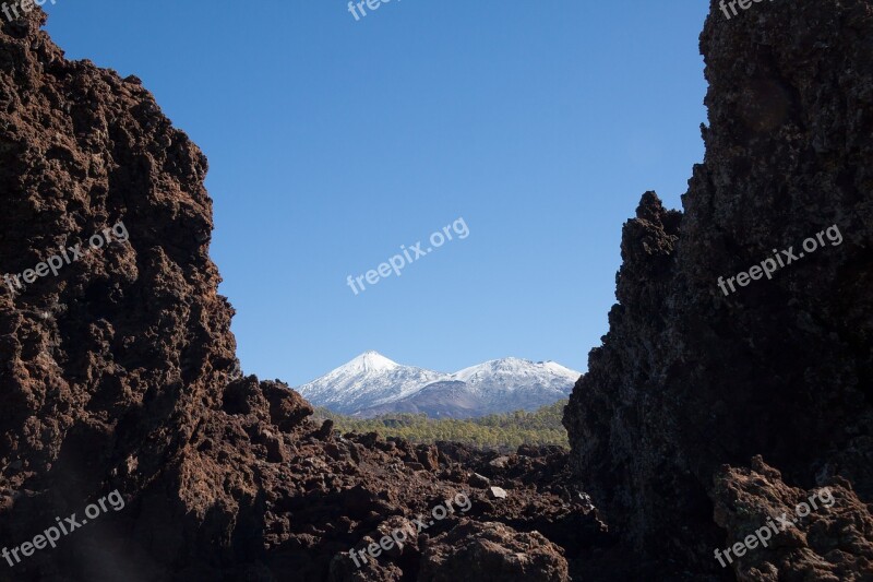 Teide Volcano Mountain Summit Pico Del Teide