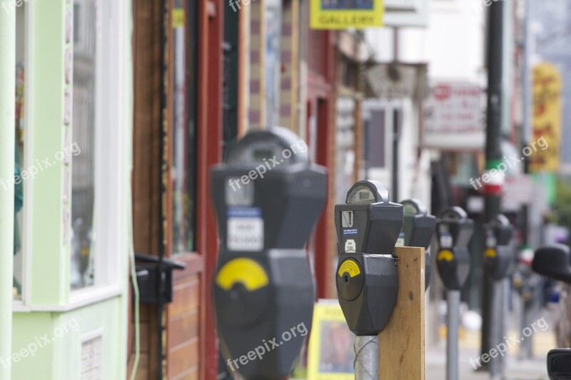 Urban Parking Meter City Street Free Photos