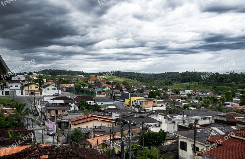 Favela City Storm Between Clouds Free Photos