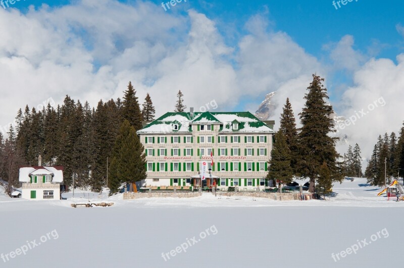 Hotel Seebenalp Snow Trees Winter Cozy