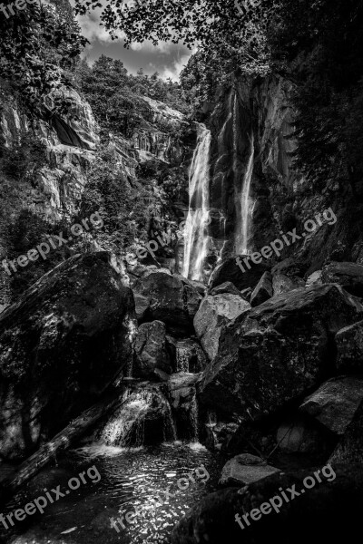 Waterfall Nature Water River Landscape Rock