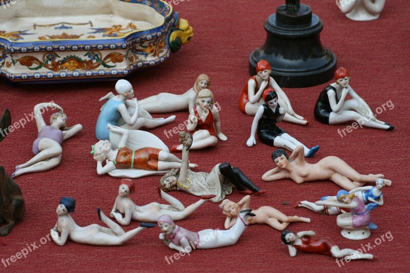 Flea Market Porcelain Ceramic Figures 1920