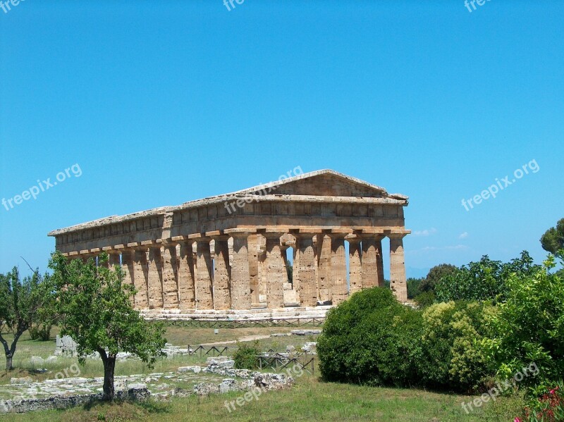 Paestum Temple Ruin Italy Places Of Interest