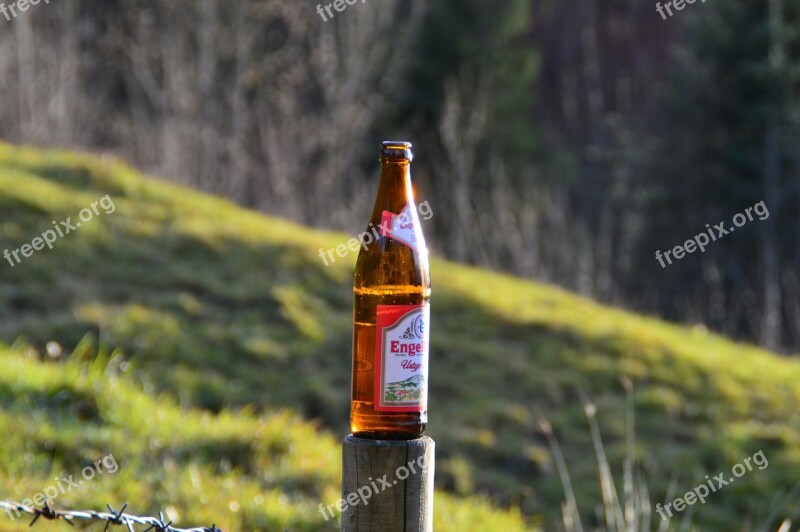 Beer Beer Bottle Engelbraeu Red Bottle