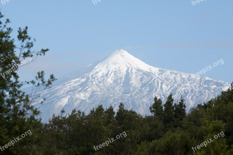 Teide Volcano Mountain Summit Pico Del Teide