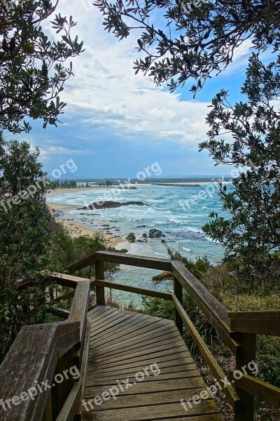 Beach Vista Scenic Coastal Seascape