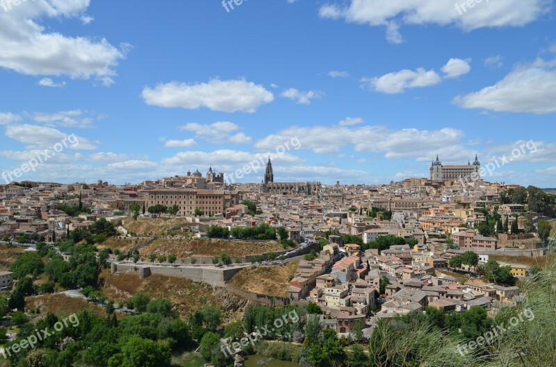 Toledo Spain Cityscape Town City