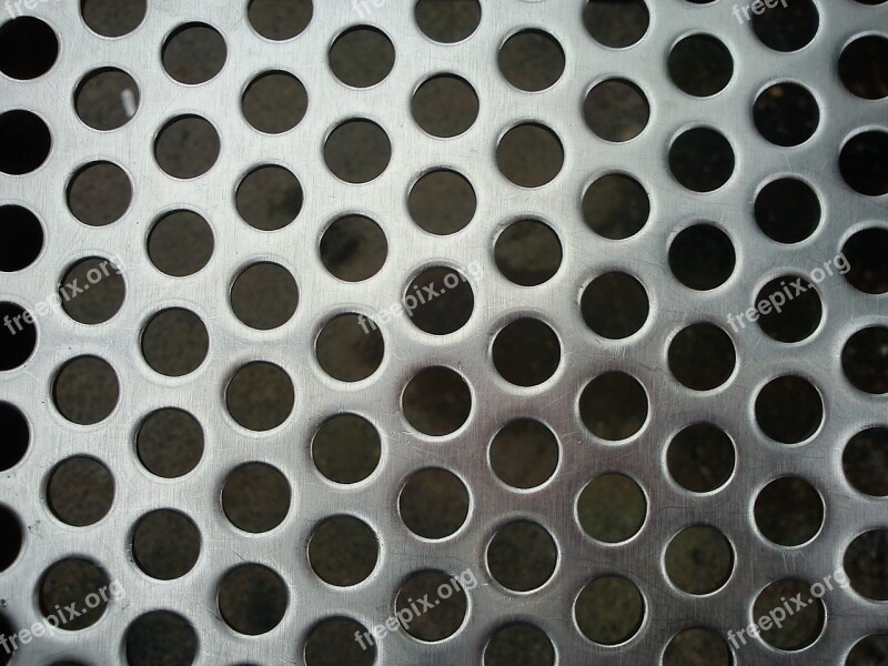 Holes Sheet Grid Pattern Metal