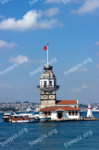 Istanbul Maiden's Tower Throat Free Photos