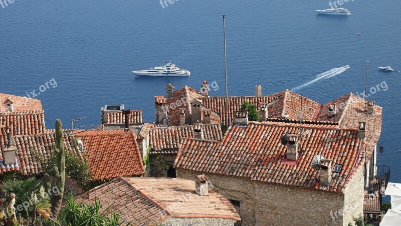 Eze Village French Riviera France Mediterranean Free Photos