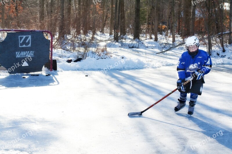 Ice Hockey Hockey Player Young Winter Ice