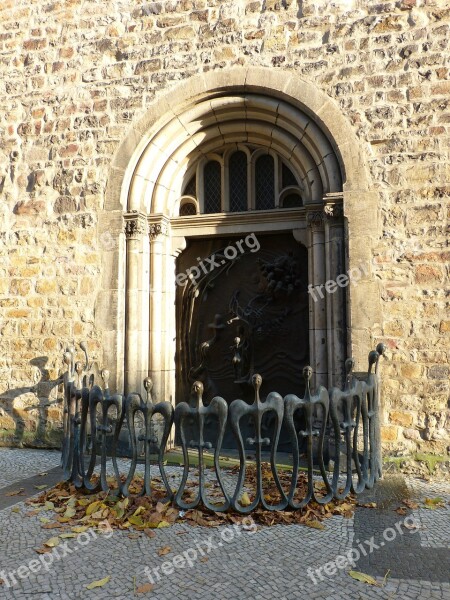 Church St Sebastian Door Portal Input