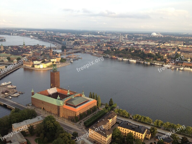 Stockholm Sweden Above Skyline Sky