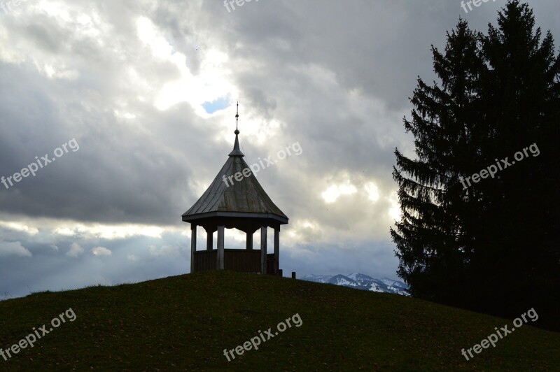 Pavilion Clouds Hill Mountain Allgäu