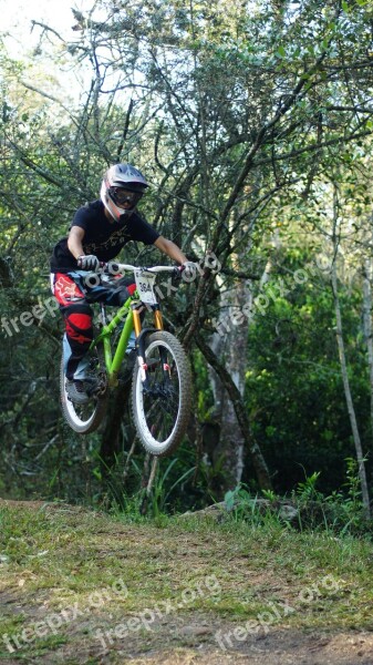 Downhill Jump Bicycle Mountain Athlete