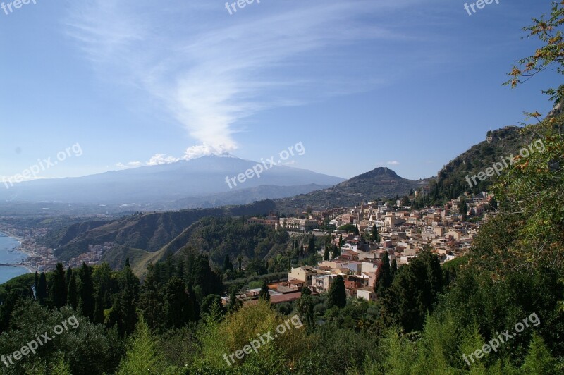 Nature Landscape Sicily Etna Free Photos