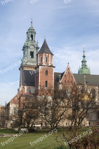 Poland Kraków Wawel Tower The Old Town