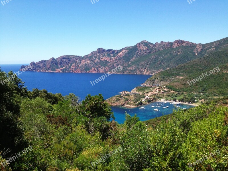 Corsican Sea Landscape Wild Island