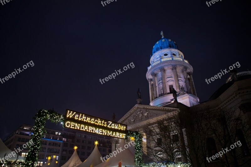 Weihnachts Zauber Gendarmenmarkt Berlin Christmas Market Nighttime