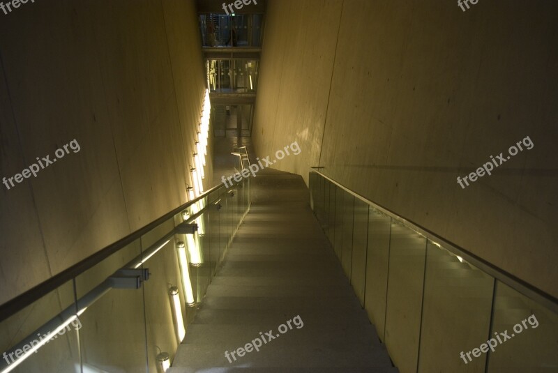 Handrail Glass Lighting Lit Walk