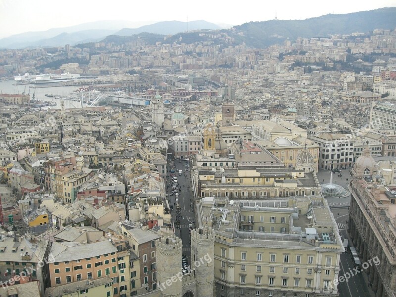 Genoa Italy Overview City Center