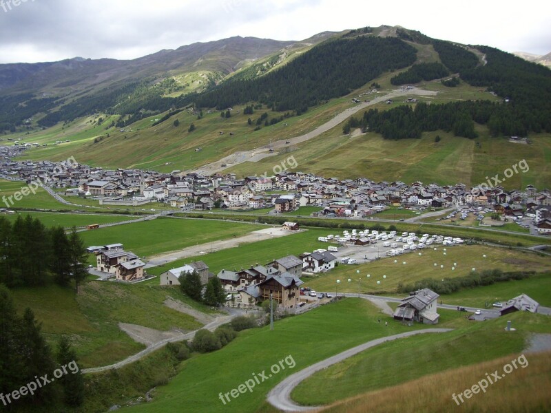 Livigno Mountain Landscape Italy Holiday