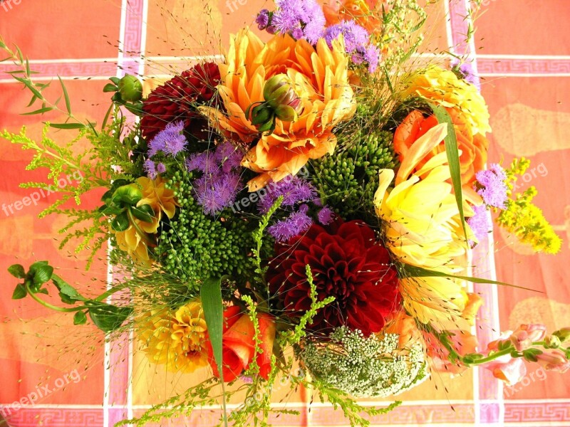 Colorful Flower Bouquet Colorful Flowers Spring Bouquet Spring Joy