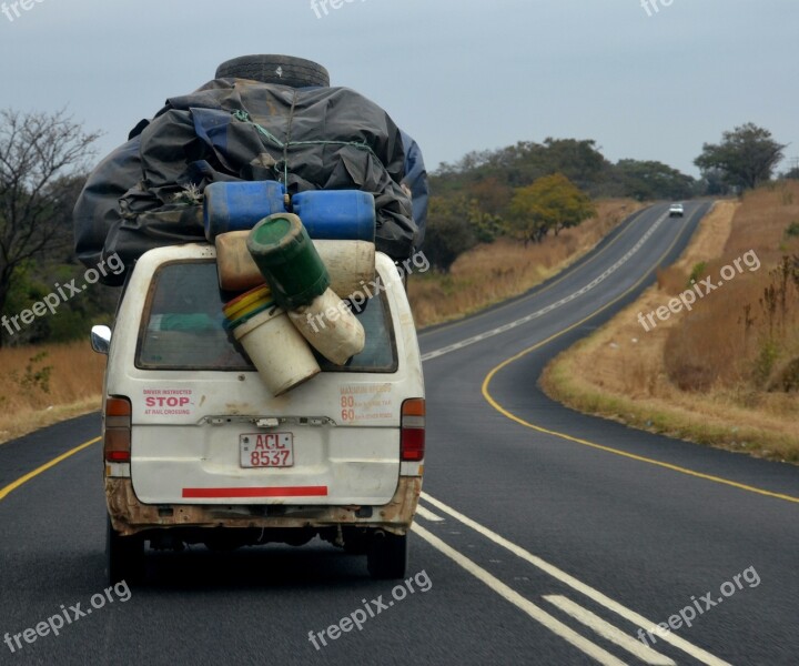 Transport Bus Overloaded Zimbabwe Africa