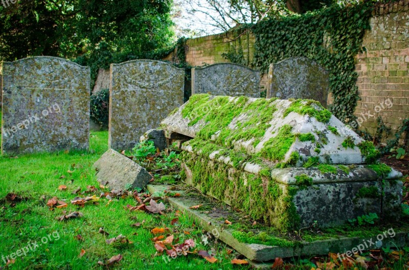 Graveyard Graves Headstones Ancient Tomb