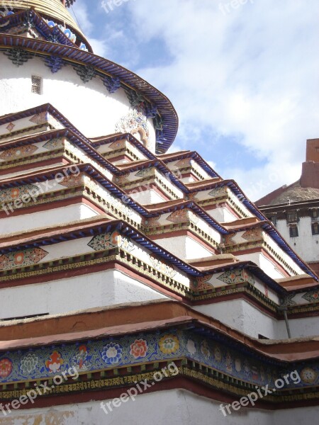 Kumbum Tibet Temple Monastery Stupa