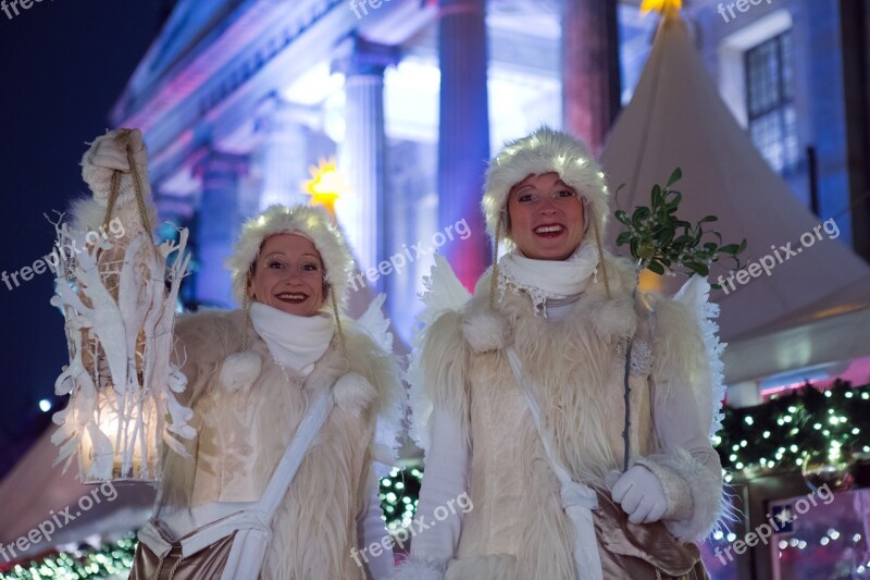 Christmas Angels Beautiful Market Nighttime Lantern