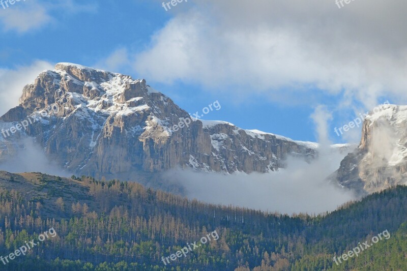 Hautes Alpes Landscapes Nature Mountain Fall