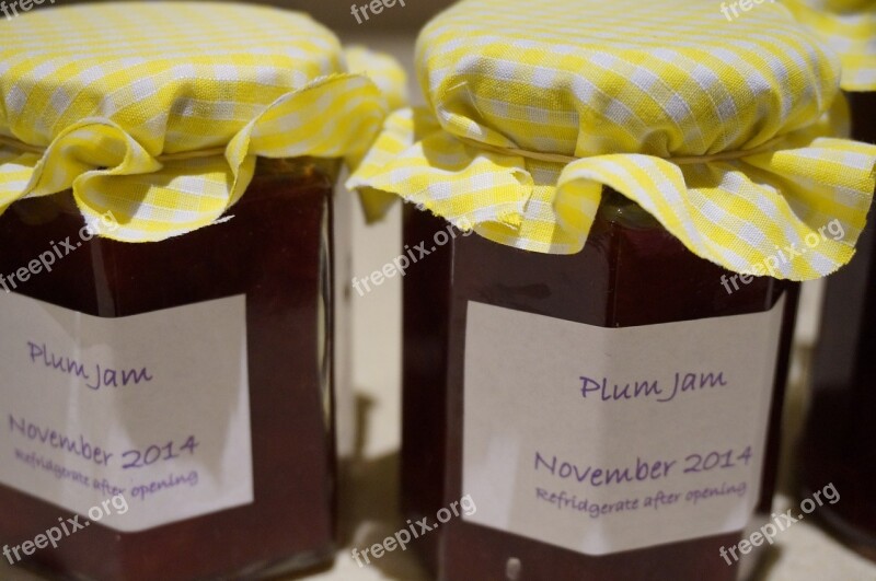 Jam Jar Plum Homemade Preserve