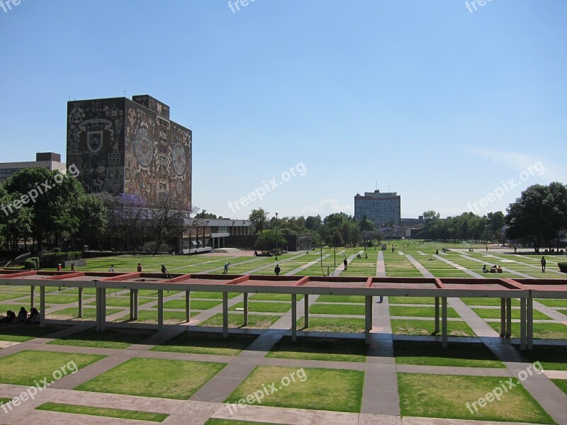 Mexico University World Heritage Site Canvas Building