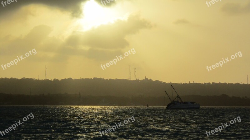 Sea Boat Ocean Horizon Landscape