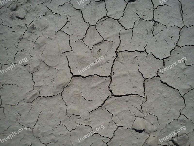 Dry Cracks Ground Grey Pattern