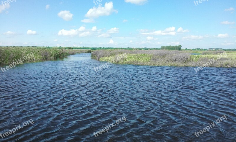 Lake Blue Gray Nature Water