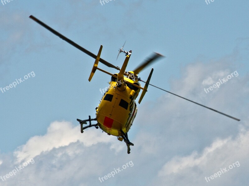 Helicopter Rescue Helicopter Adac Yellow Air Rescue