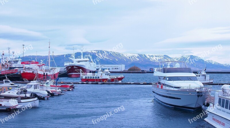 Iceland Harbor Reykjavik Free Photos