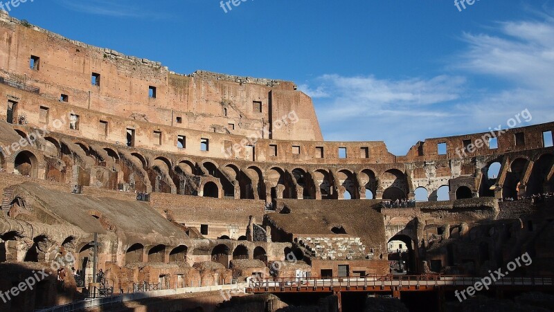 Italy Amphitheater Ruin Coliseum Free Photos