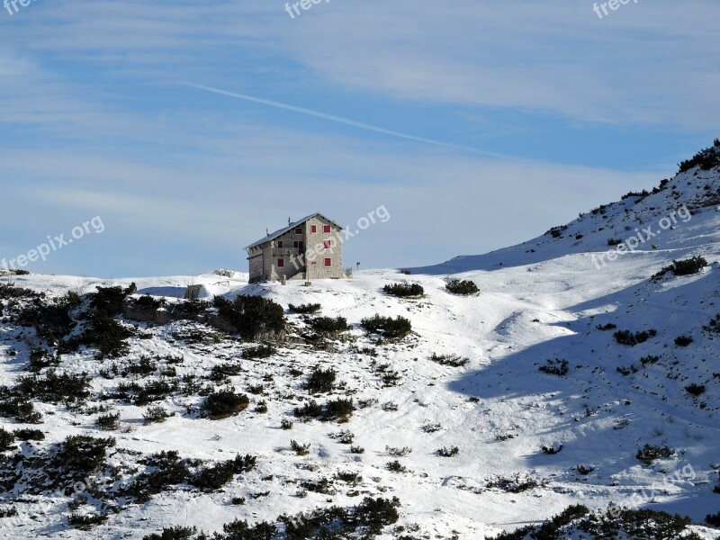 Scalorbi Refuge Mountain Snow Italy