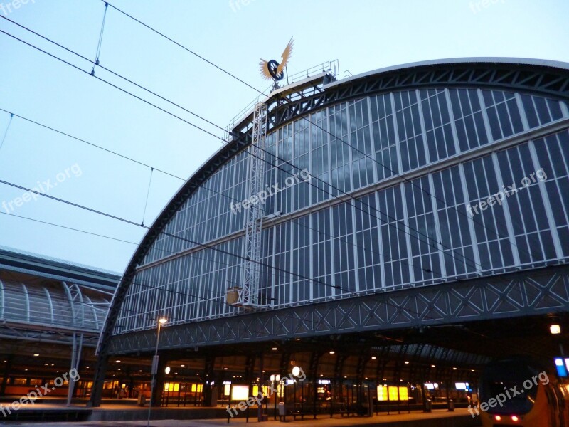 Railway Station Architecture Amsterdam Roof Hall